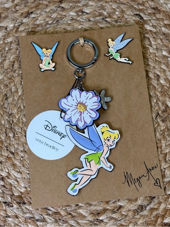 Vera Bradley Accessories - Vera Bradley Disney Tinker Bell Keychain & Pin Gift Set- Blue, Green & Lavender